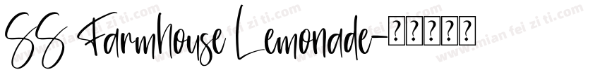 SS Farmhouse Lemonade字体转换